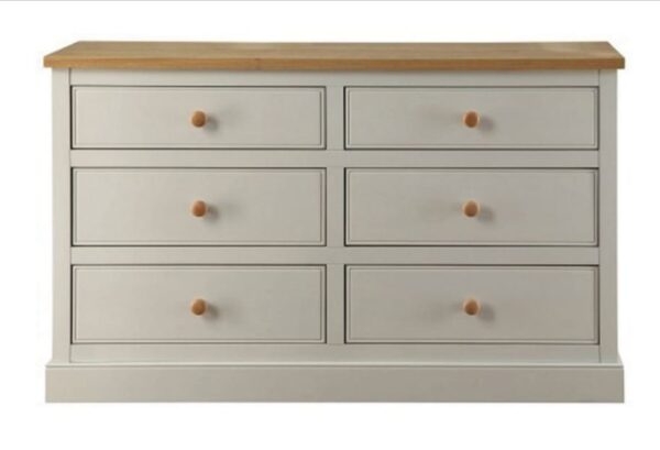 Victoria 6 drawer chest dove grey